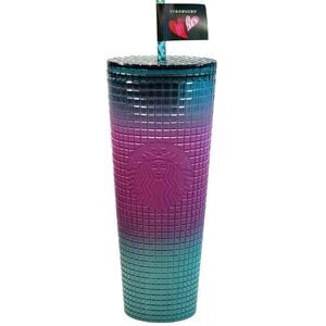 NEW Starbucks 2024 Ombré Grid Tumbler Valentine's Day Cold Cup Limited Edition